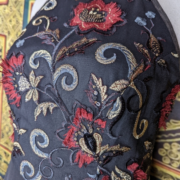 Aidan Mattox Embroidered Flowers High Low Dress - Picture 5 of 9